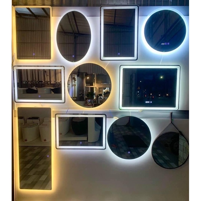 Gương chữ nhật led cảm ứng 50x70,60x80 kiểu dọc