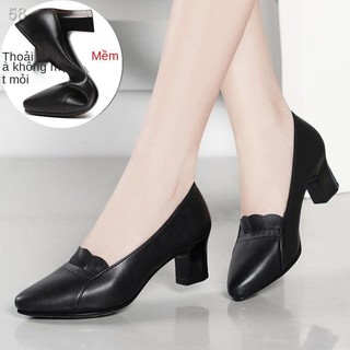 giày công sở nữ màu đen đế mềm chống trượt Nghi thức tiếp viên hàng không chuyên nghiệp làm việc tập trung -mẹ gi