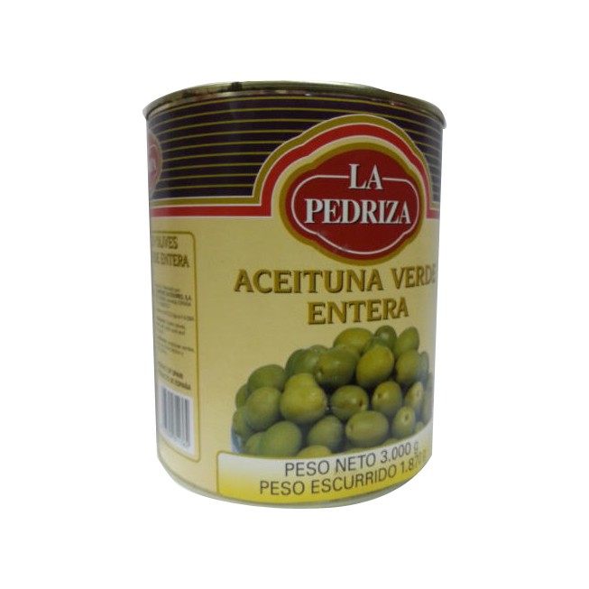 [Sale] 1 hộp quả ô liu Xanh muối tách hạt La Pedriza ( Hộp 3100g - Mẫu mới - Nhập khẩu Tây Ban Nha )