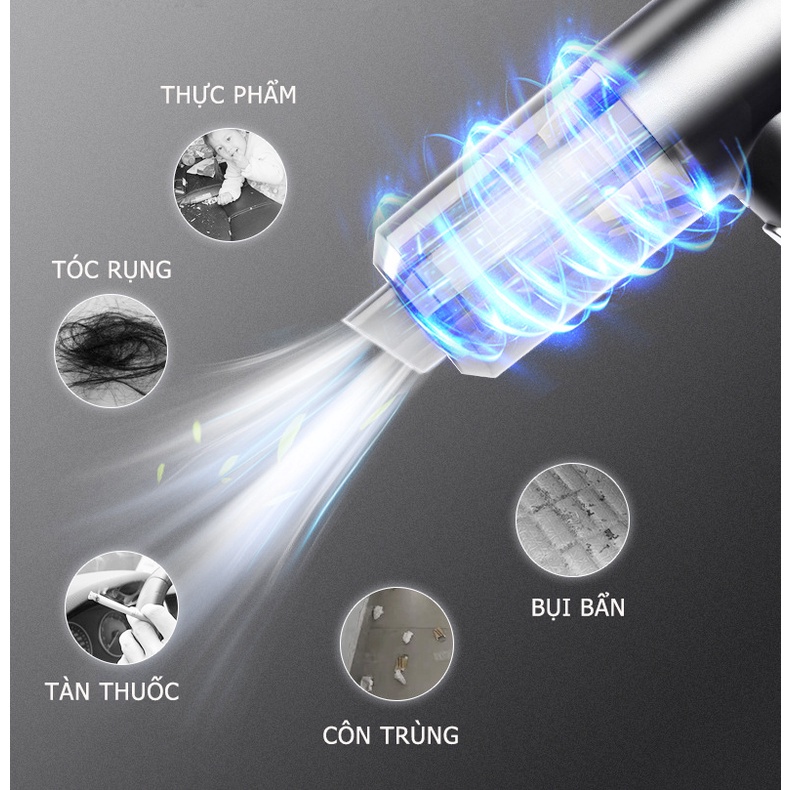 Máy hút bụi cầm tay mini không dây- Máy hút bụi không dây đa năng,siêu mạnh, sử dụng hút bụi ô tô, hút bụi giường MKS053