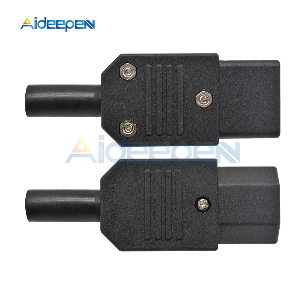 5PCS/Lot AC-013A AC 250V 10A Female Power Adapter 3 Terminals IEC320 C13 AC Power Connector 3 Pins Iron Core