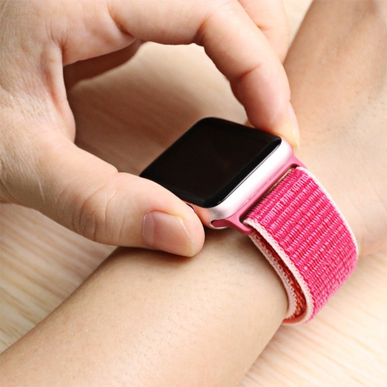 Sale 69% Dây đeo bằng nylon dệt thời trang cho đồng hồ Apple Watch SE 6 5 4 3 2 1, 38mm/40mm, pink Giá gốc 81000đ- 23C9