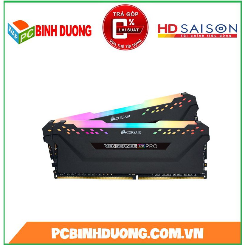 Ram máy tính CORSAIR 16GB/3200 (2x8GB) DDR4 Vengeance RGB Pro CMW16GX4M2C3200C16