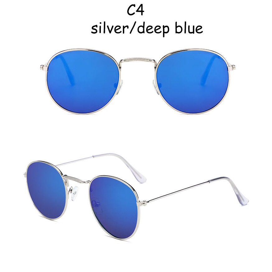 Kính mát tròn gọng kim loại thời trang cho nam và nữ