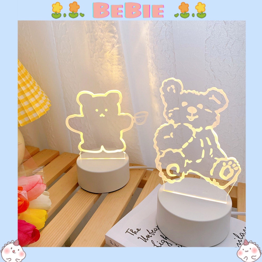 Đèn ngủ nhựa trong in hình 3d dễ thương BeBie - BP406
