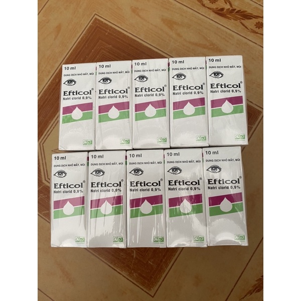 Nước muối sinh lí nhỏ mắt mũi Efticol