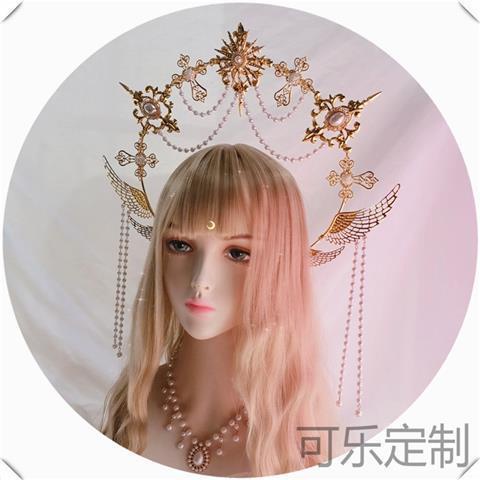 Băng Đô Chính Hãng Lolita Halo Thiên Thần Mặt Trời Thần Apollo Hanfu Bản To Làm Đạo Cụ Chụp Ảnh Nhà Thờ