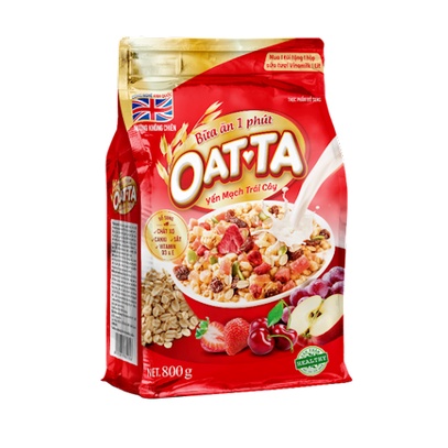 Yến mạch Oatta trái cây túi 800g
