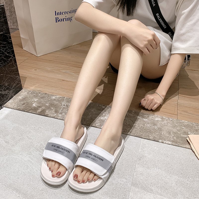 Dép Nam Nữ Quai Ngang Phản Quang- Dép Full Size Từ 35-45 Quai Dán Đế Siêu Êm Mẫu: 89k