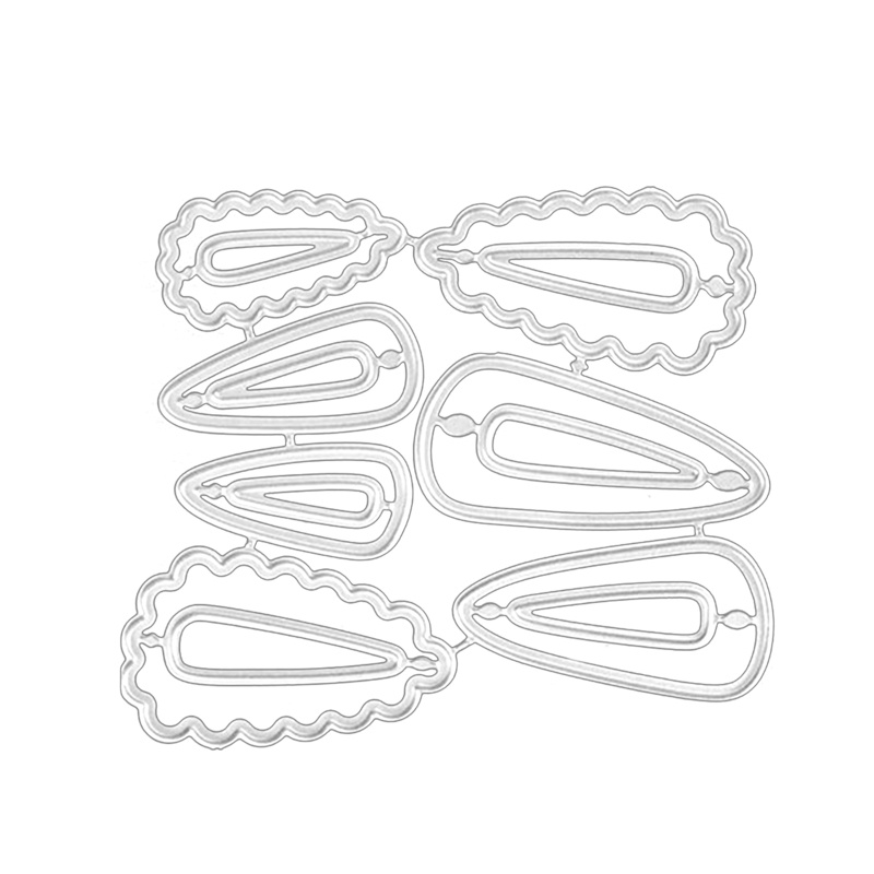 Khuôn Cắt Giấy Kim Loại Hình Kẹp Tóc Dùng Để Trang Trí Thiệp / Scrapbook