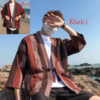 Áo khoác nam phong cách Kimono Nhật Bản
