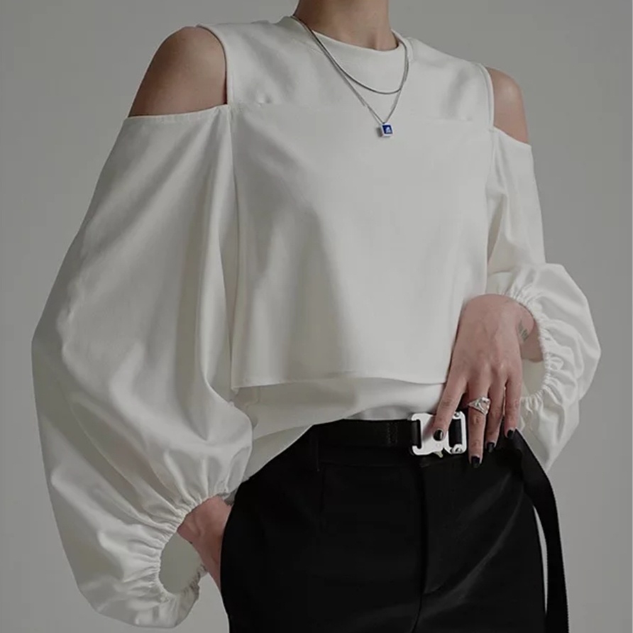 Áo hở vai, tay bồng