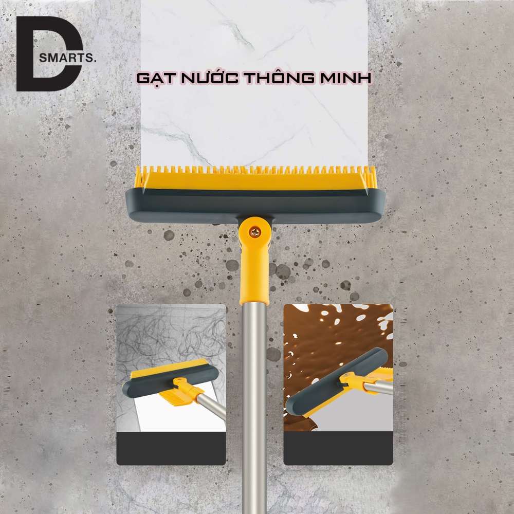 Cây chà sàn nhà tắm chất liệu Silicon chống xước đa năng kèm gạt kính thông minh