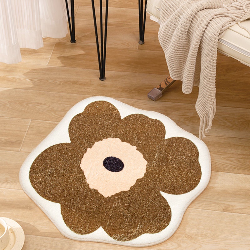 Thảm Chùi Chân Hình Hoa Chống Trượt Phong Cách Bắc Âu Trang Trí Nhà Cửa