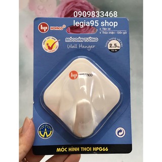 Dụng cụ treo tường tiện lợi - Móc treo dính tường Hofaco - Móc nhựa hình thoi HPG66