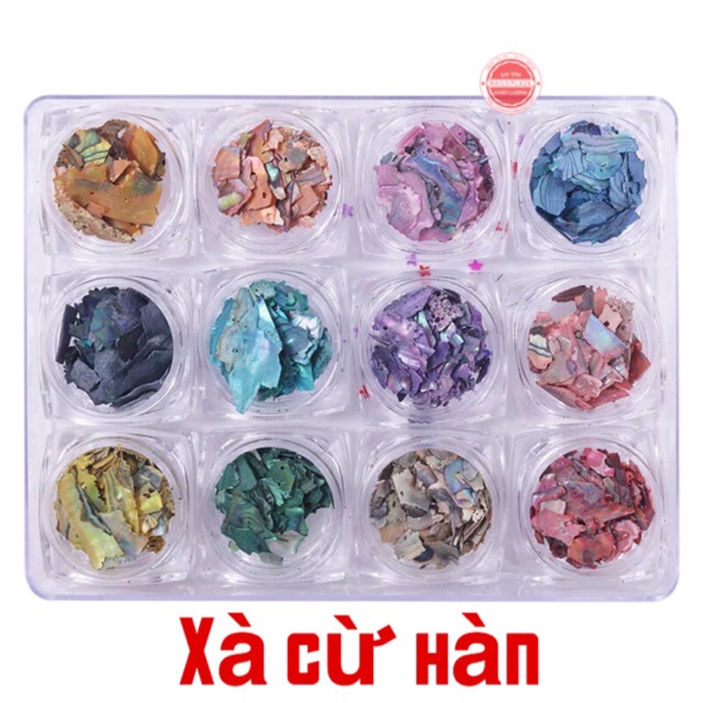 Xà Cừ Nail , Xà Cừ Vân Đá Đính Móng 12 Màu