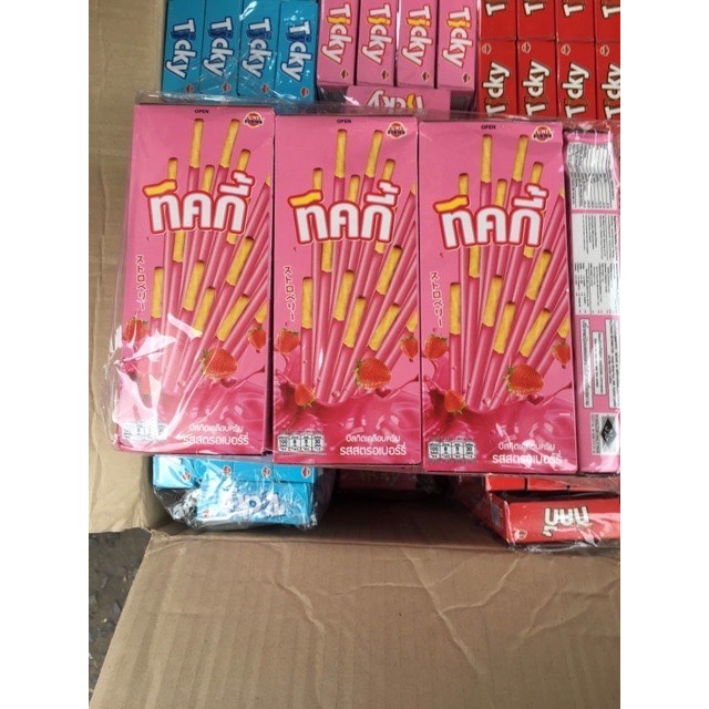 Lốc 13 Hộp Bánh Ticky Thái 💖 FREESHIP 💖 Bánh Que Ticky Thái Lan - Hàng Nhập Khẩu, Đủ 4 Vị