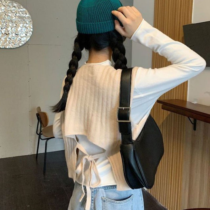Áo không tay dệt kim phong cách Hàn Quốc dễ thương dành cho nữ