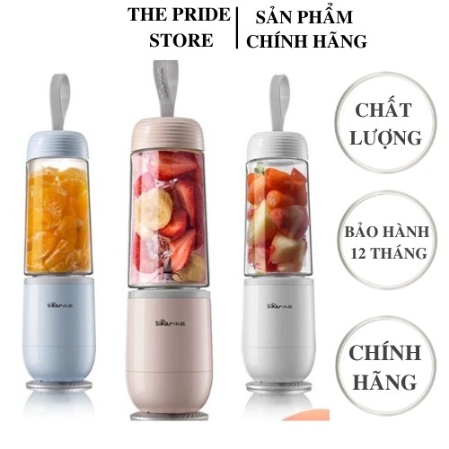 [CHÍNH HÃNG] Máy Xay Sinh Tố Mini Đa Năng Bear LLJ-D04B1 Máy Xay Thực Phẩm Cầm Tay 4 Lưỡi Xay Công Xuất Lớn