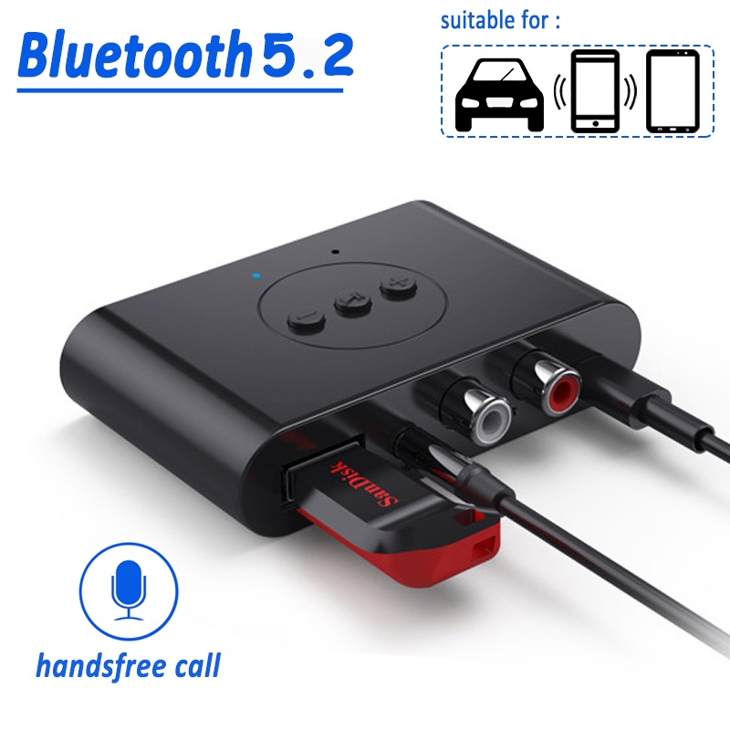 Thiết Bị Thu Bluetooth B21 Tích Hợp NFC Bộ điều hợp không dây âm thanh nổi với Mic Cho Loa Và Amply Hỗ Trợ Cổng 3.5mm, AV, USB