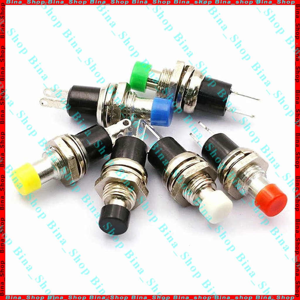 Công tắc nhấn nhả Công tắc nhấn tạm thời 7mm màu ngẫu nhiên