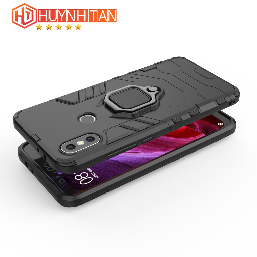 Ốp lưng Xiaomi Mi A2 , Mi 6x chống sốc Iron man ver 2 (màu đen)
