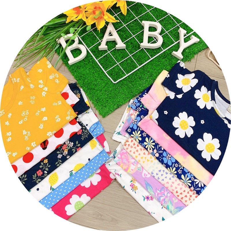 Áo Bé Gái Combo 3c cotton xuất mềm mát co giãn 8-28kg