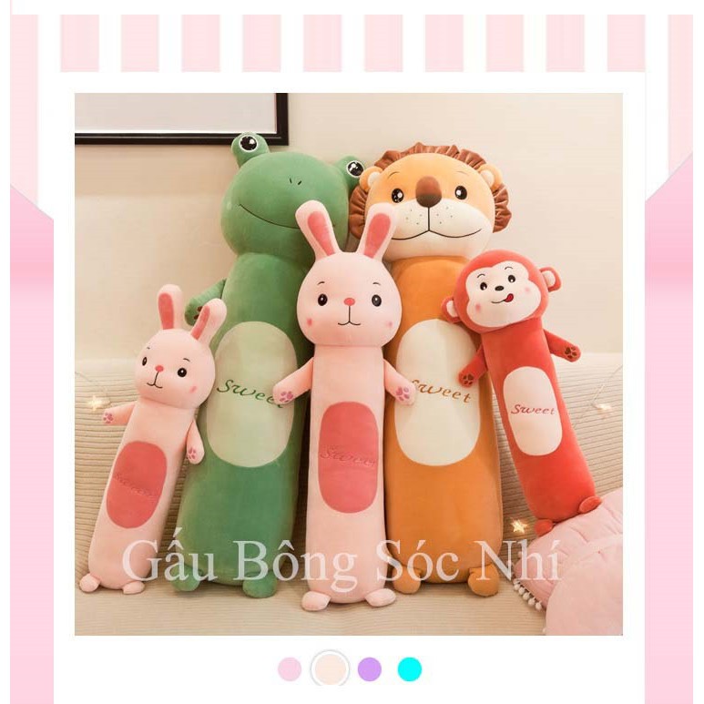 Gối ôm cho bé, gối ôm hình thú siêu mềm và an toàn cho trẻ nhỏ