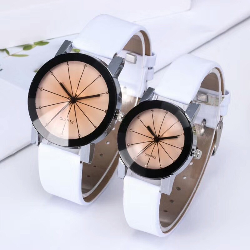 Đồng Hồ Cặp Dây Da Thời Trang