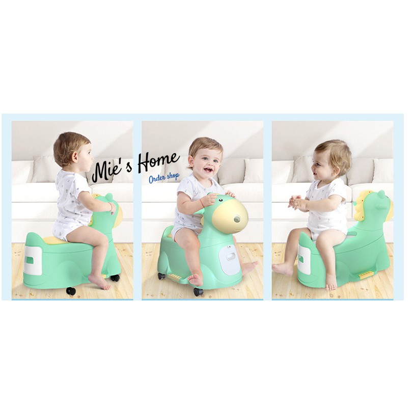 Bô cho bé hình chú Ngựa xinh Đồ dùng tiện ích vừa làm đồ chơi Quà Ý Nghĩa - Potty MOMYBABY Mie Shop