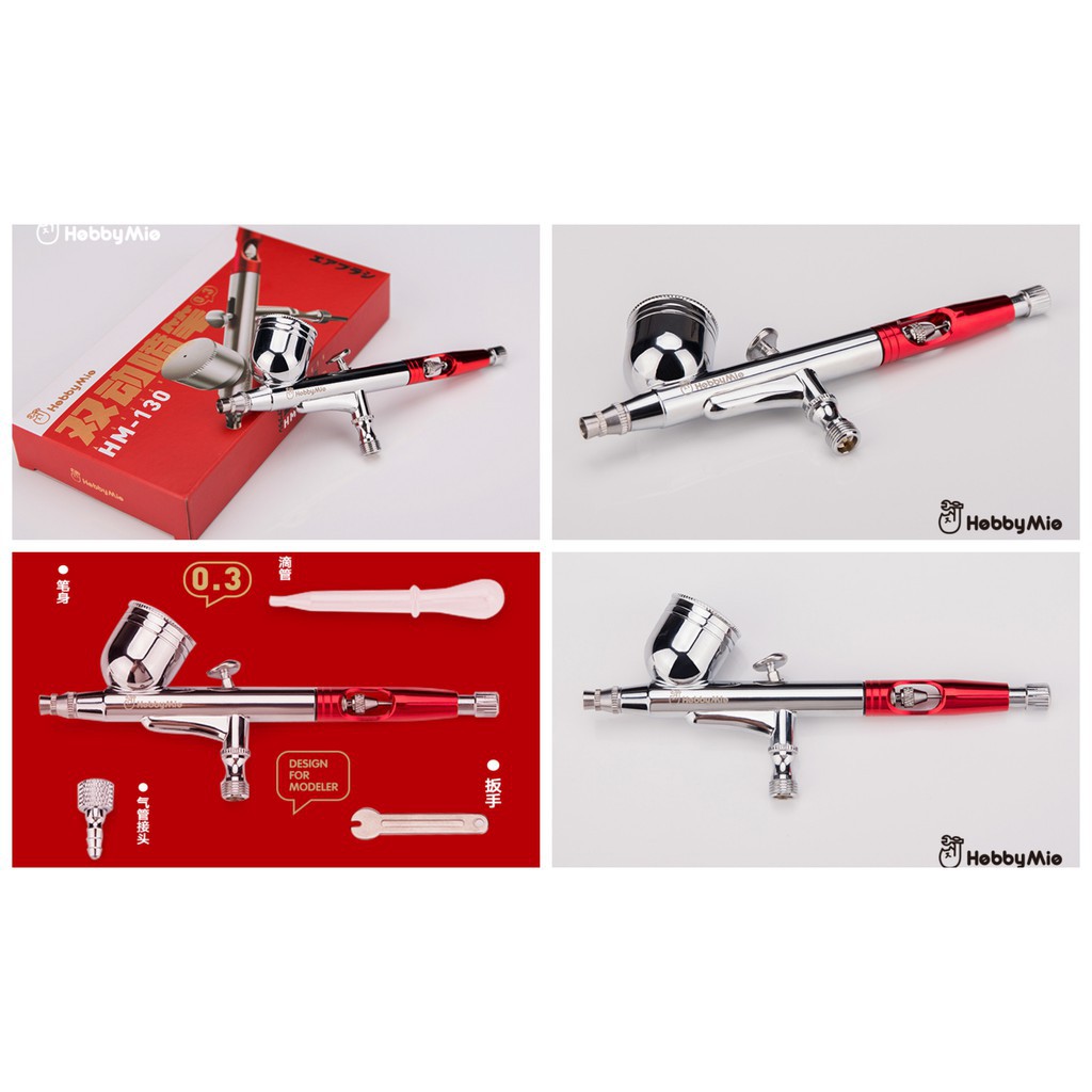 Hobby Mio Súng phun sơn Airbrush HM-130 0.3MM (TAM)