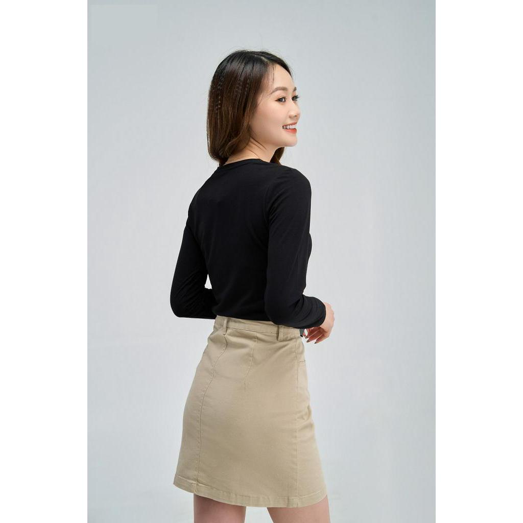 Áo giữ nhiệt nữ cổ tròn chất liệu cotton cao cấp mềm mịn, ôm dáng