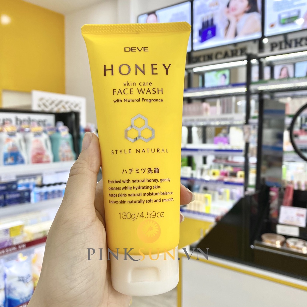 Sữa Rửa Mặt Deve Chiết Xuất Mật Ong - Honey Face Wash Nhật Bản (tuýp 130g)