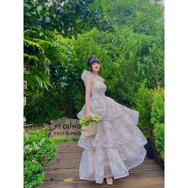 VÁY CÔNG CHÚA TẦNG IN HOA NHÍ , VÁY NÀNG THƠ, VÁY TIỂU THƯ, VÁY CHỤP PHOTO, VÁY SINH NHẬT, VÁY ĐI TIỆC DU LỊCH ĐI CHƠI