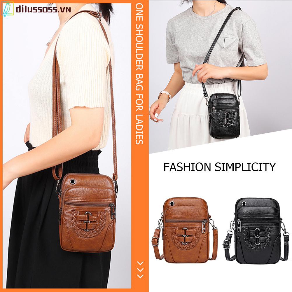 Túi Đeo Chéo Da Pu Nhiều Ngăn Thời Trang Cho Nữ