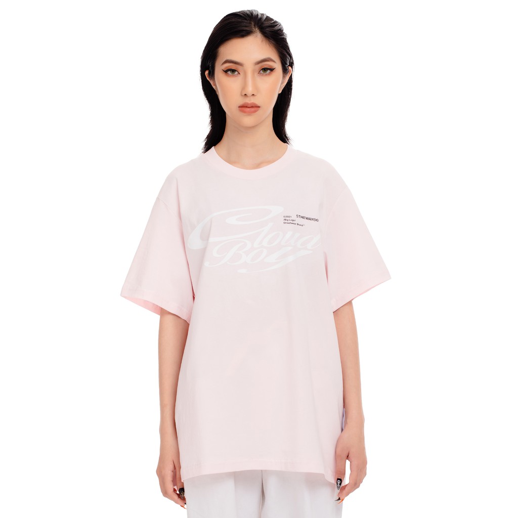 5THEWAY® /cloud boy/ SQUARE TEE™ in PINK DOGWOOD aka Áo Thun Hồng Tay Ngắn