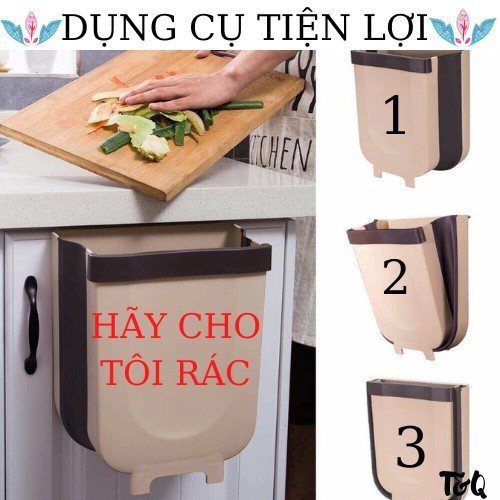 ☀[NEW]Thùng Rác Gấp Gọn Thông Minh Treo Cạnh Tủ Loại To Tiện Lợi Full Box