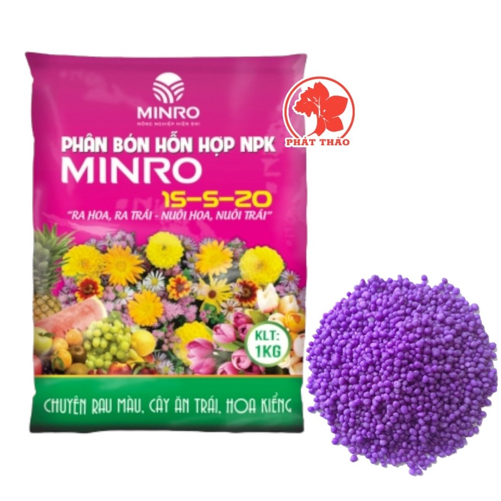 Phân bón NPK 15-5-20 ,dùng cho giai đoạn Kích ra hoa, dưỡng hoa, đậu trái, nuôi trái