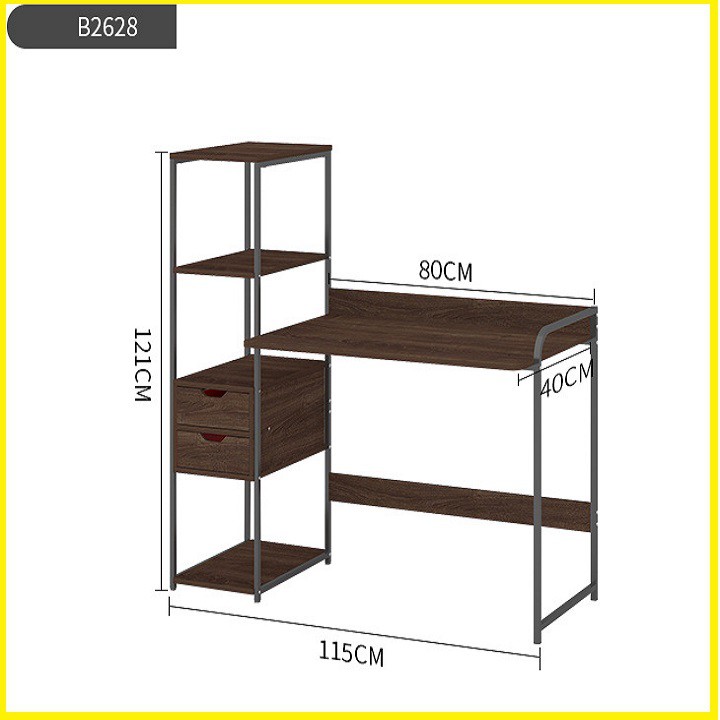 Bàn liền kệ 2 ngăn kéo 2020 kích thước 120x40x75