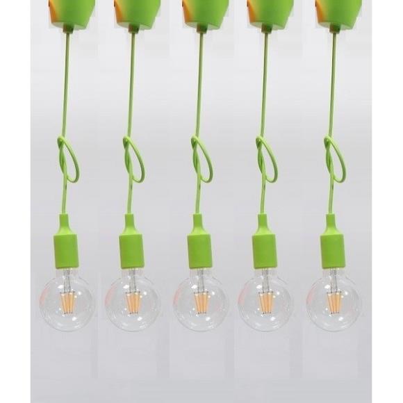Bộ 5 dây đèn thả trang trí bóng led Edison G95 8W
