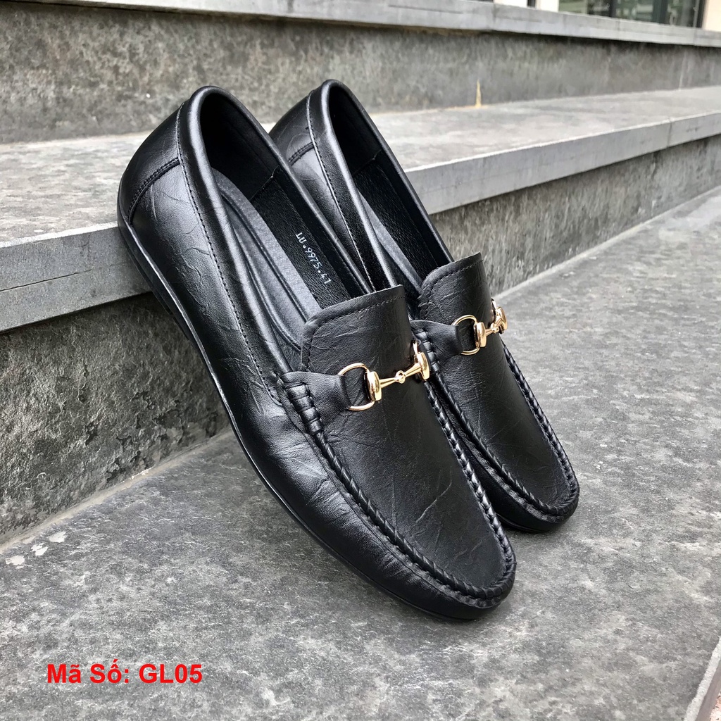 Giày lười nam Alo Davin Da Bò Cao Cấp GL05