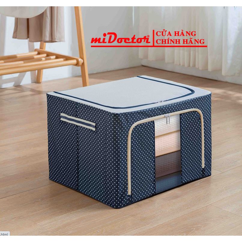 Hộp vải đựng quần áo, chăn màn khung thép miDoctor dung tích 66L