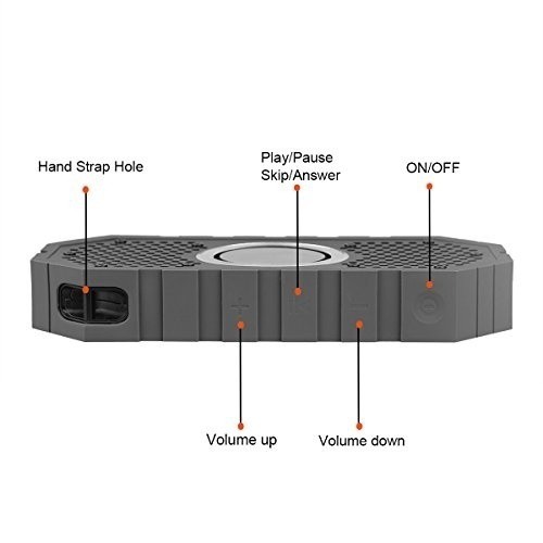 Loa di động Bluetooth Thecoo BTD710K âm thanh nổi tăng cường Bass chống bụi chống nước chống shock tích hợp Micro thoại