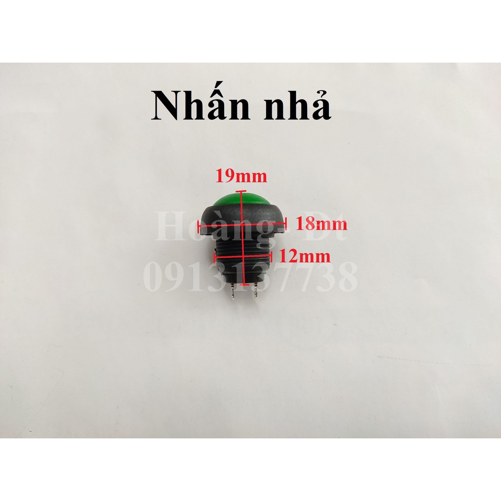 Nút nhấn chống nước phi 12mm