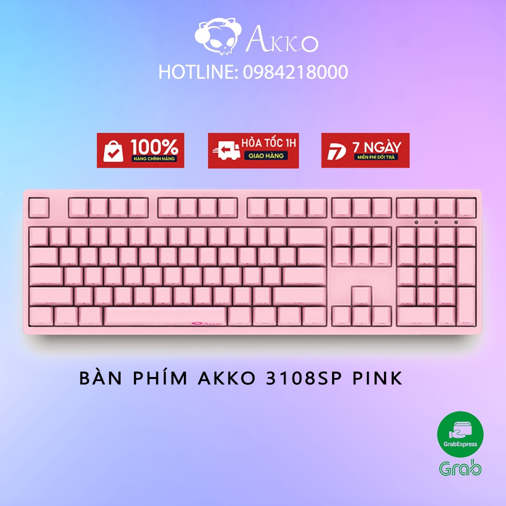 Bàn phím cơ AKKO 3108SP Pink  Bảo Hành 12 Tháng