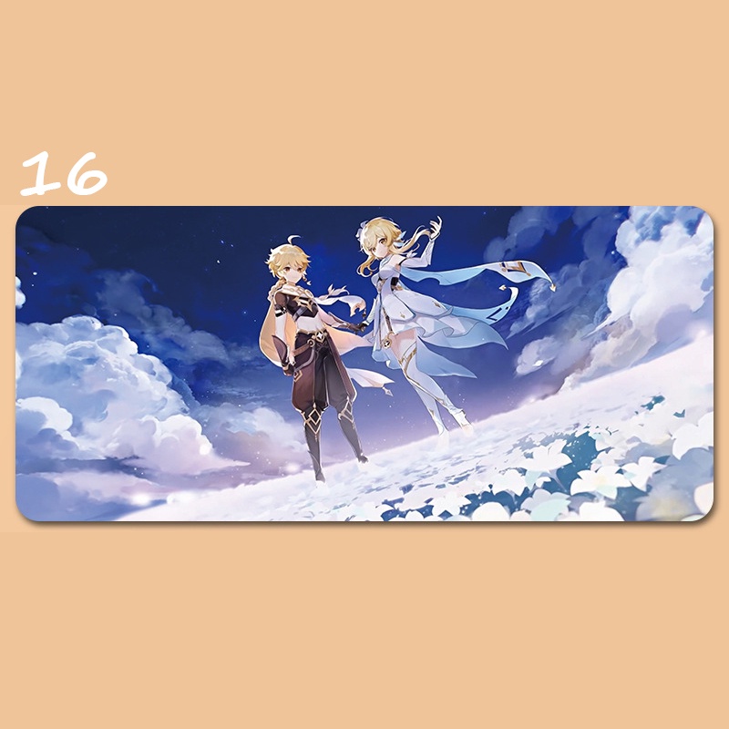 Miếng lót chuột bàn máy tính cỡ lớn in hình Genshin impact xinh xắn