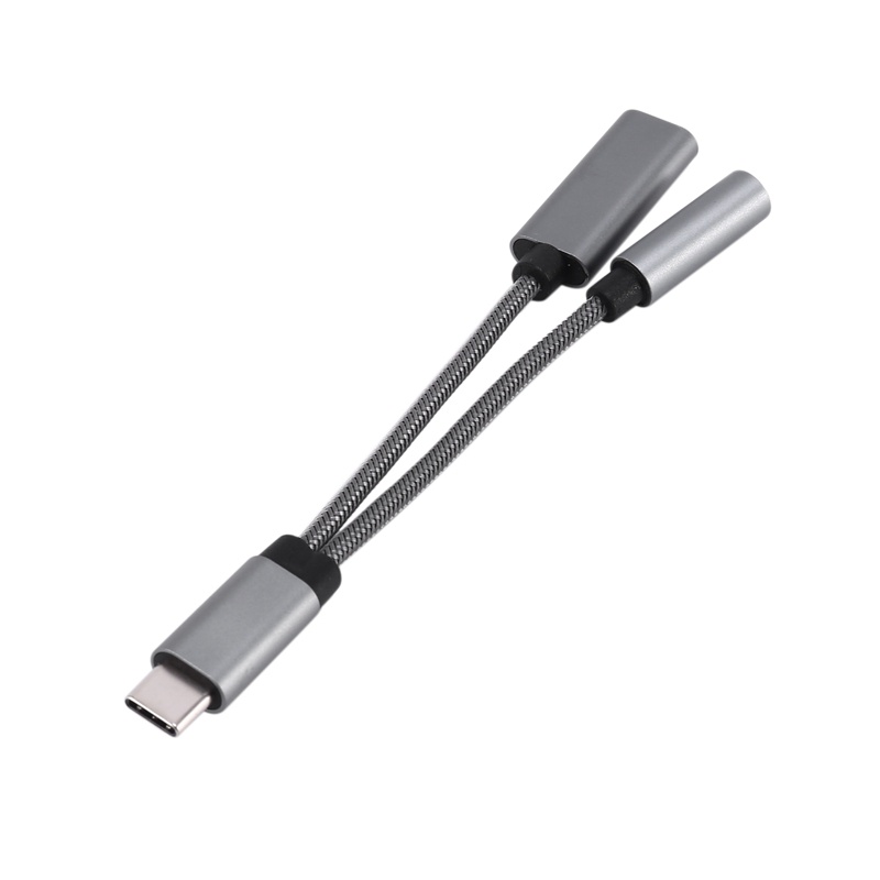 Dây Cáp Sạc Nhanh 2 Trong 1 USB C Sang Giắc Cắm Tai Nghe 3.5mm PD 60W Cho Galaxy S21 S20 Ultra S20