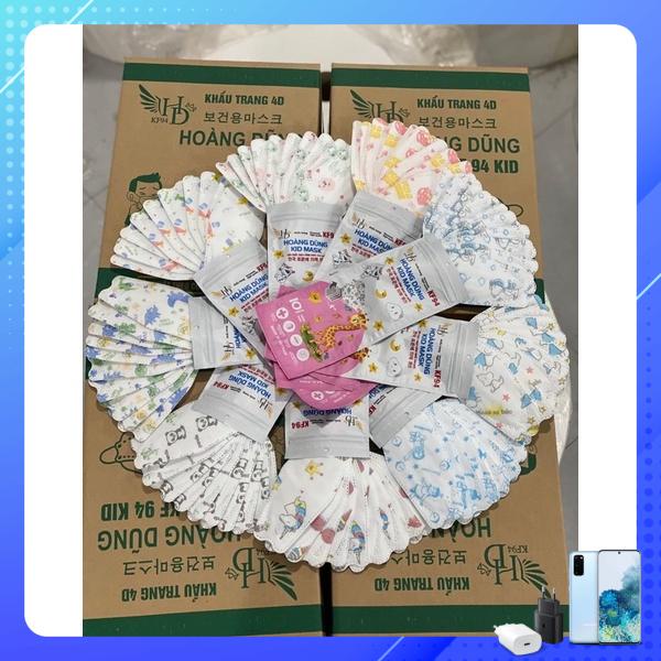 Khẩu trang 4D-KF94 Hoàng Dũng trẻ em[Combo 100 cái]