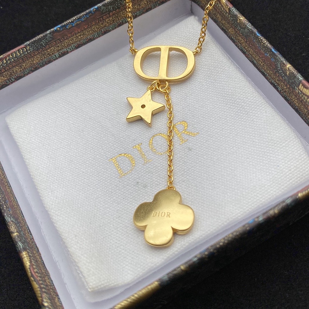 Vòng cổ Mặt Chữ Dior Thời Trang Thanh Lịch Đáng Yêu Chất Lượng Cao
