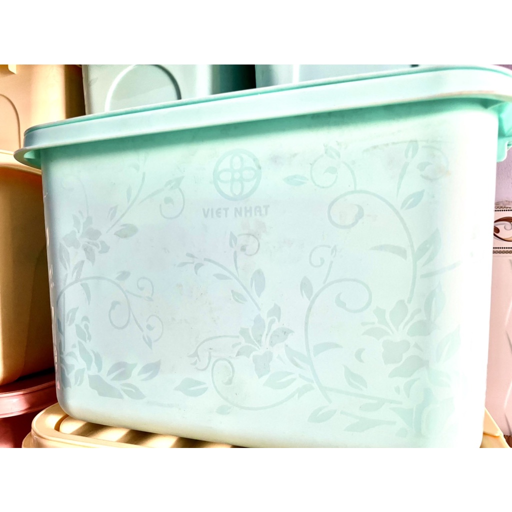 Thùng Nhựa Đựng Đồ Nắp Có Quai Xách Việt Nhật Cao Cấp - An Ann